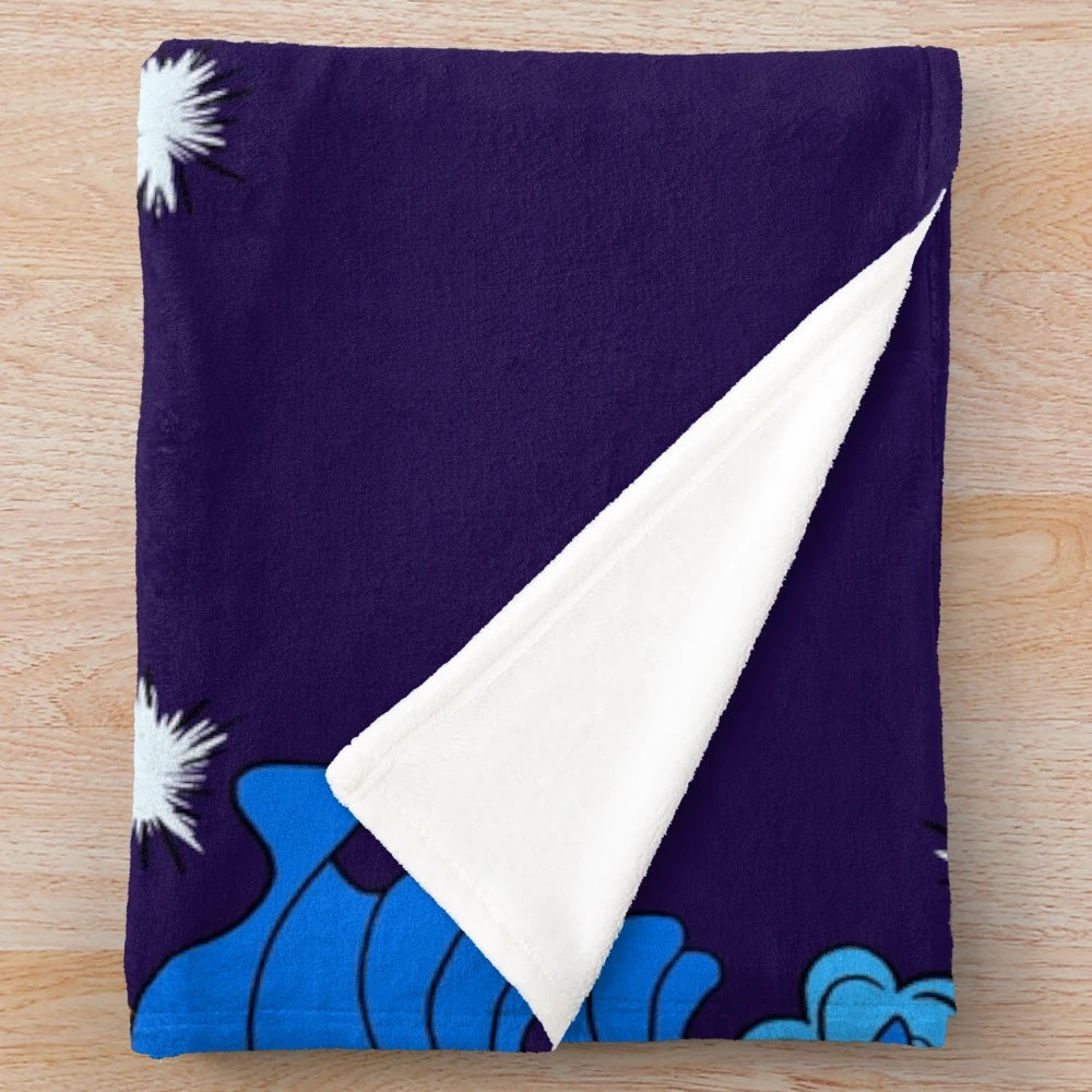 Plush blanket featuring cartoon-inspired design for cozy sleep and naps