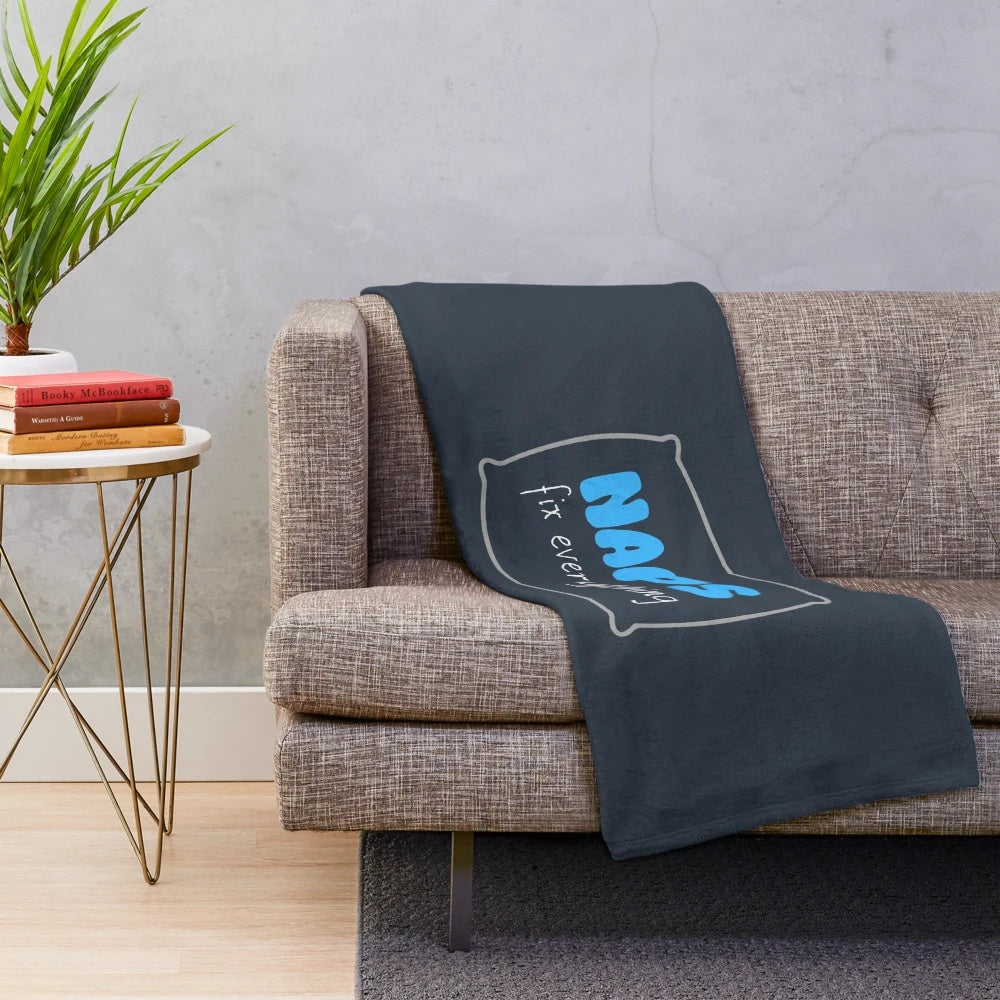 Cozy plush blanket for napping and relaxation