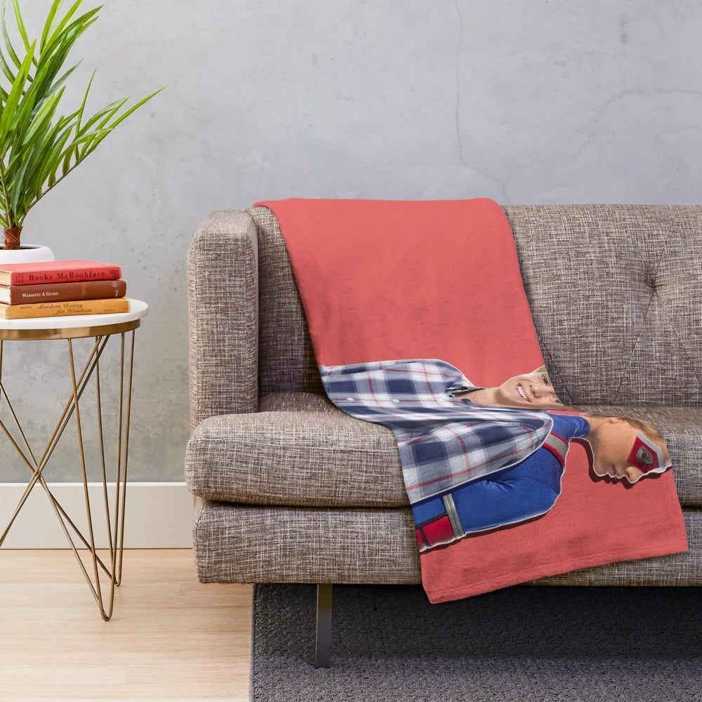 Cozy plush blanket featuring a superhero design inspired by the Nickelodeon character Henry