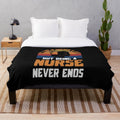 Plush blanket with nursing-themed design