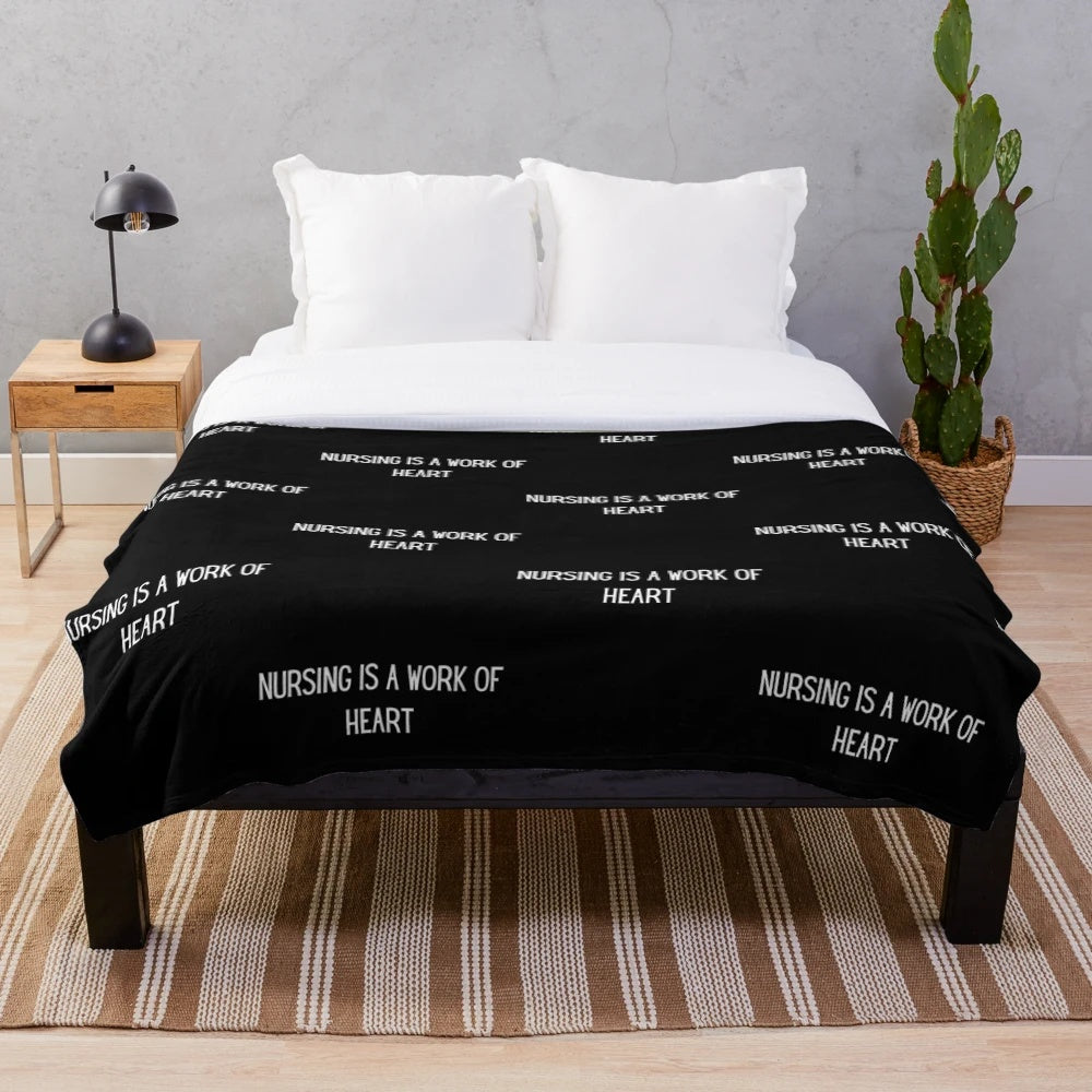 Nursing is a Work of Heart Plush Blanket