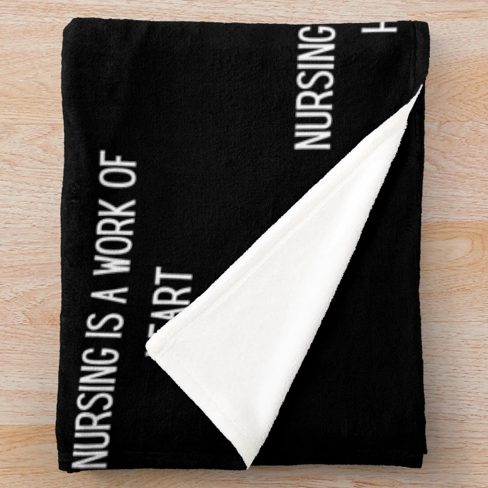 Nursing is a Work of Heart Plush Blanket