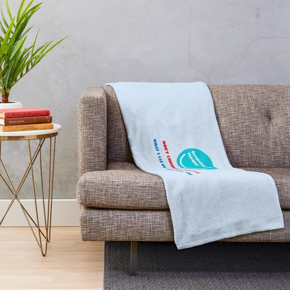 Occupational therapist plush blanket