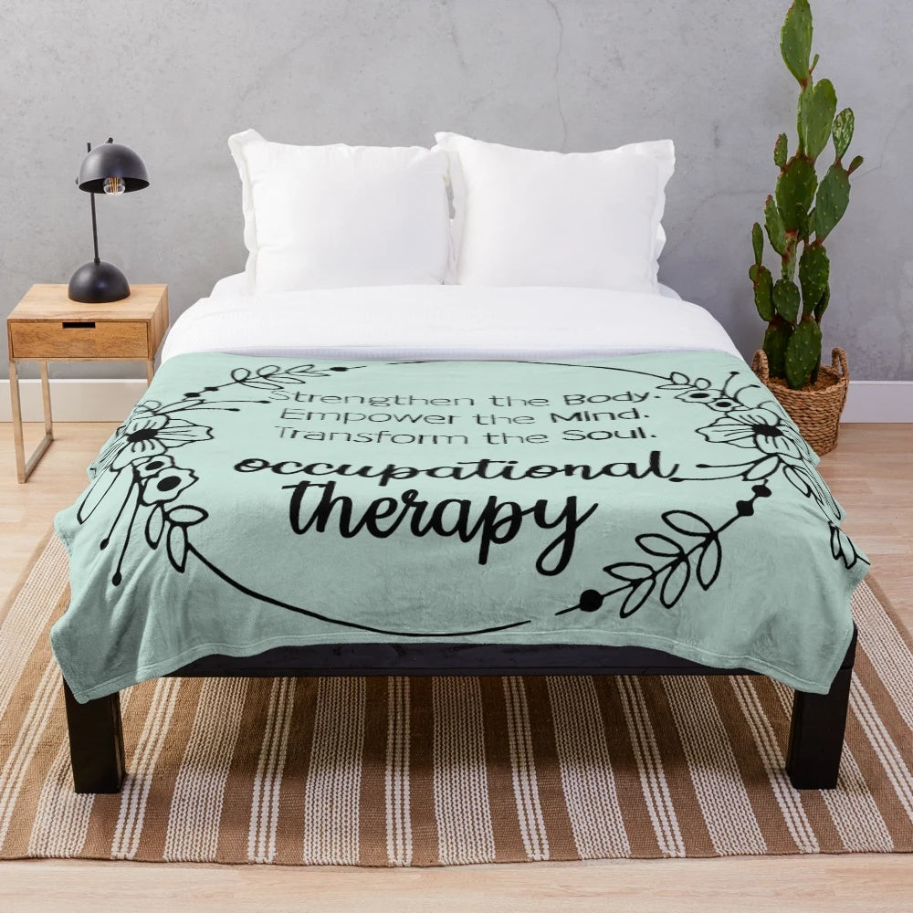 Soft and comfy plush blanket ideal for occupational therapy