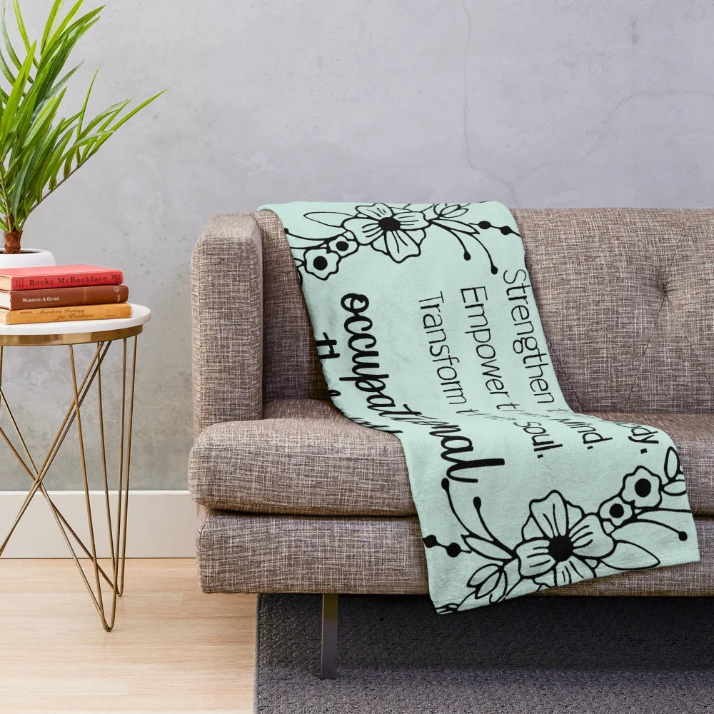 Soft and comfy plush blanket ideal for occupational therapy