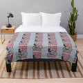 Never Too Old to Play Outside Plush Blanket with Cycling Skeleton Design