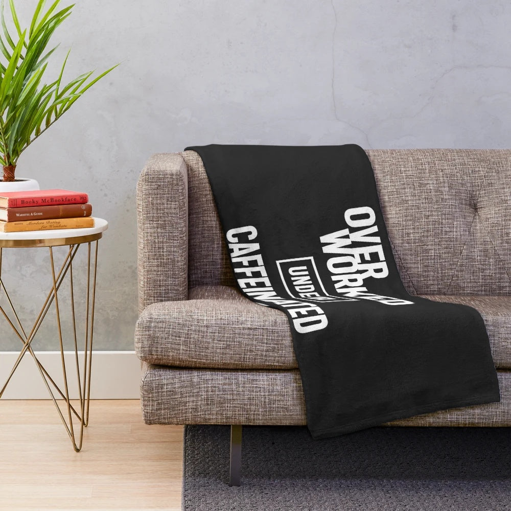 Plush blanket for overworked and under-caffeinated professionals