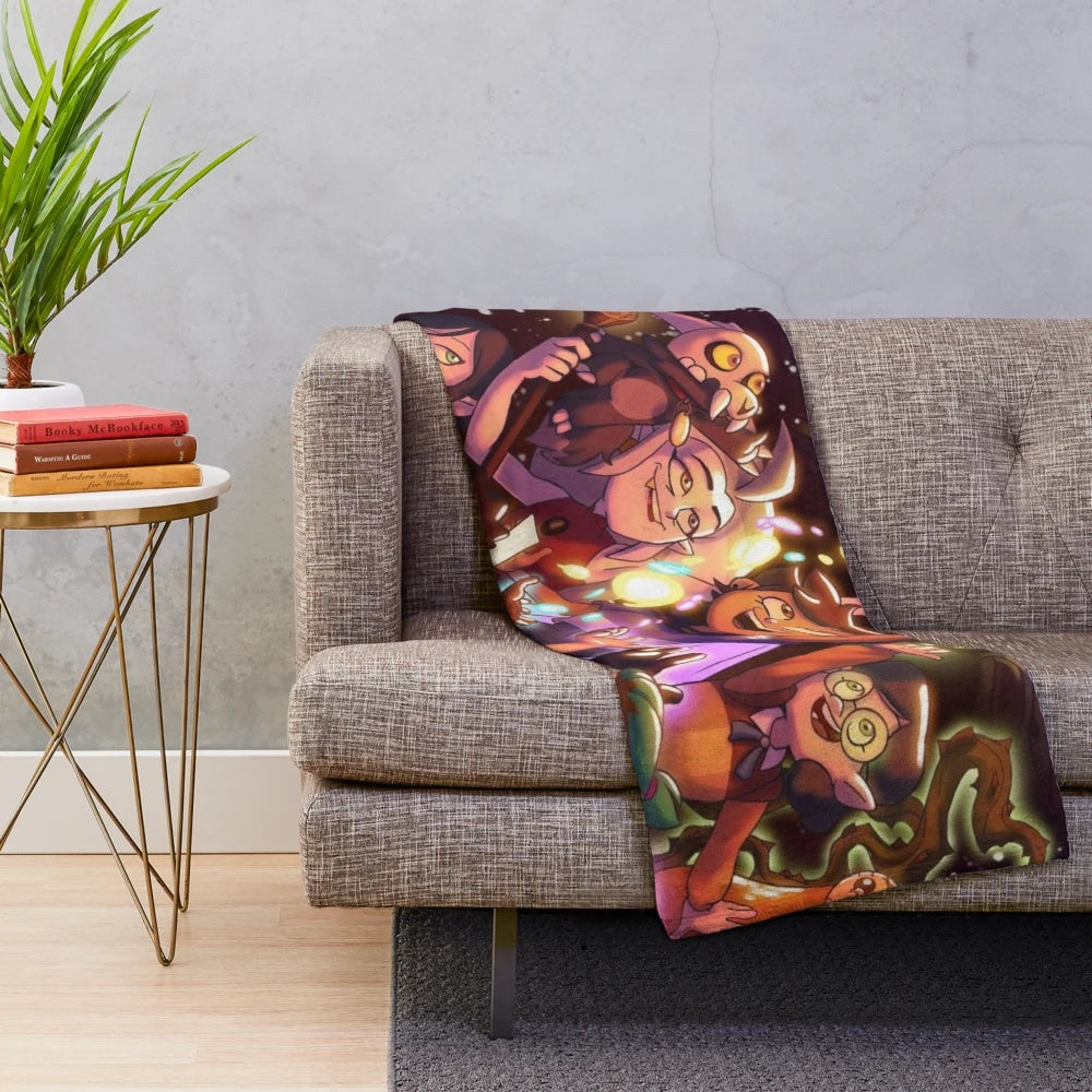 Soft and cuddly plush blanket featuring characters from the popular animated series, The Owl House