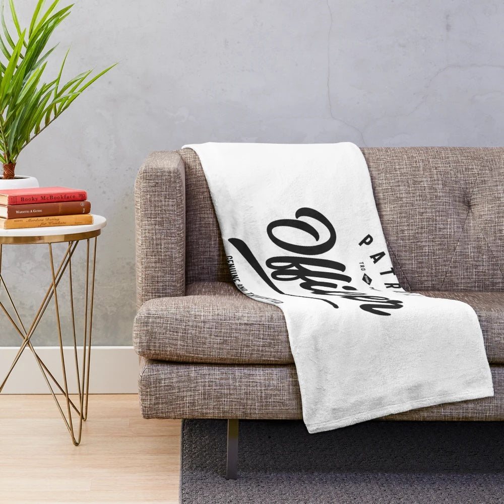 Soft and snuggly plush blanket featuring a police officer design