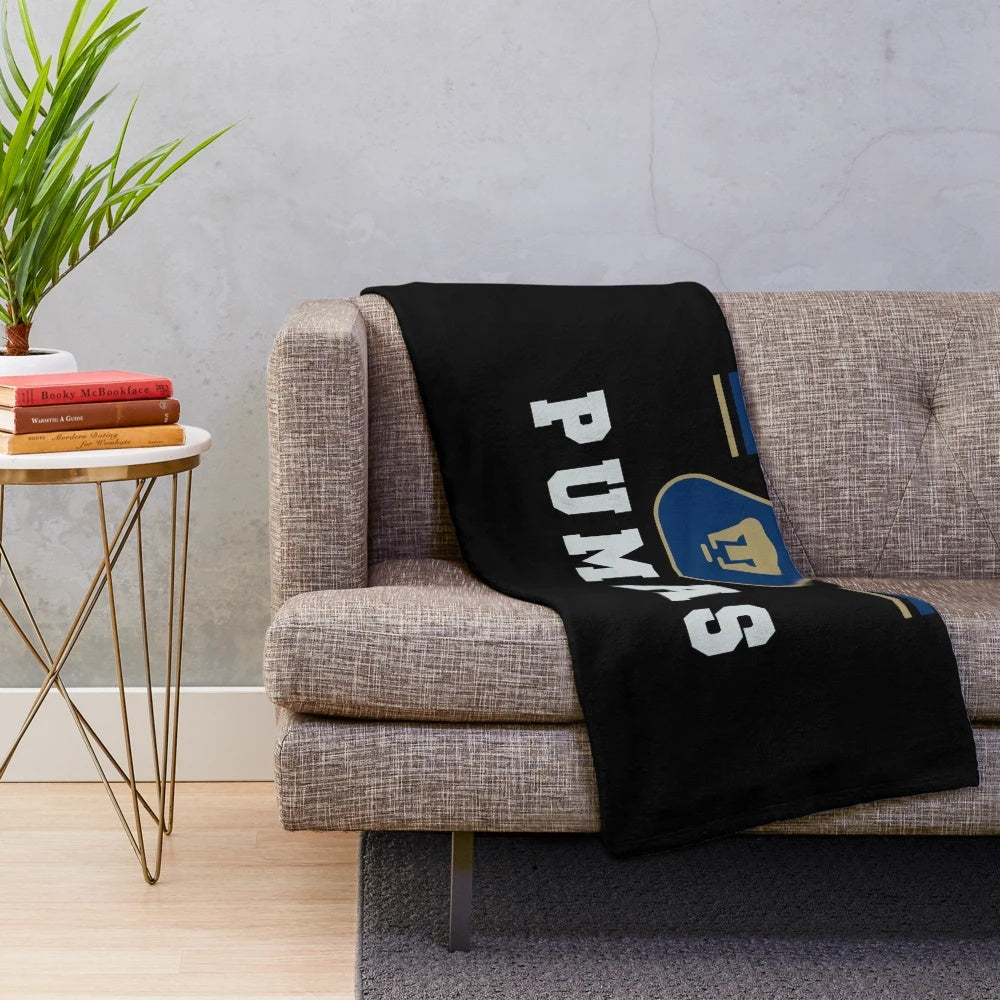 Pumas Unam Mexican Soccer Team Plush Blanket