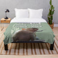 Cozy plush blanket with funny quotes and rhymes for quarantine hobbies