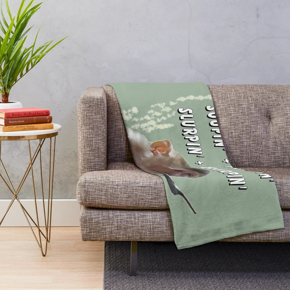 Cozy plush blanket with funny quotes and rhymes for quarantine hobbies