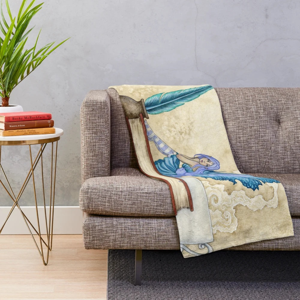 Cozy plush blanket with a fantasy-inspired design