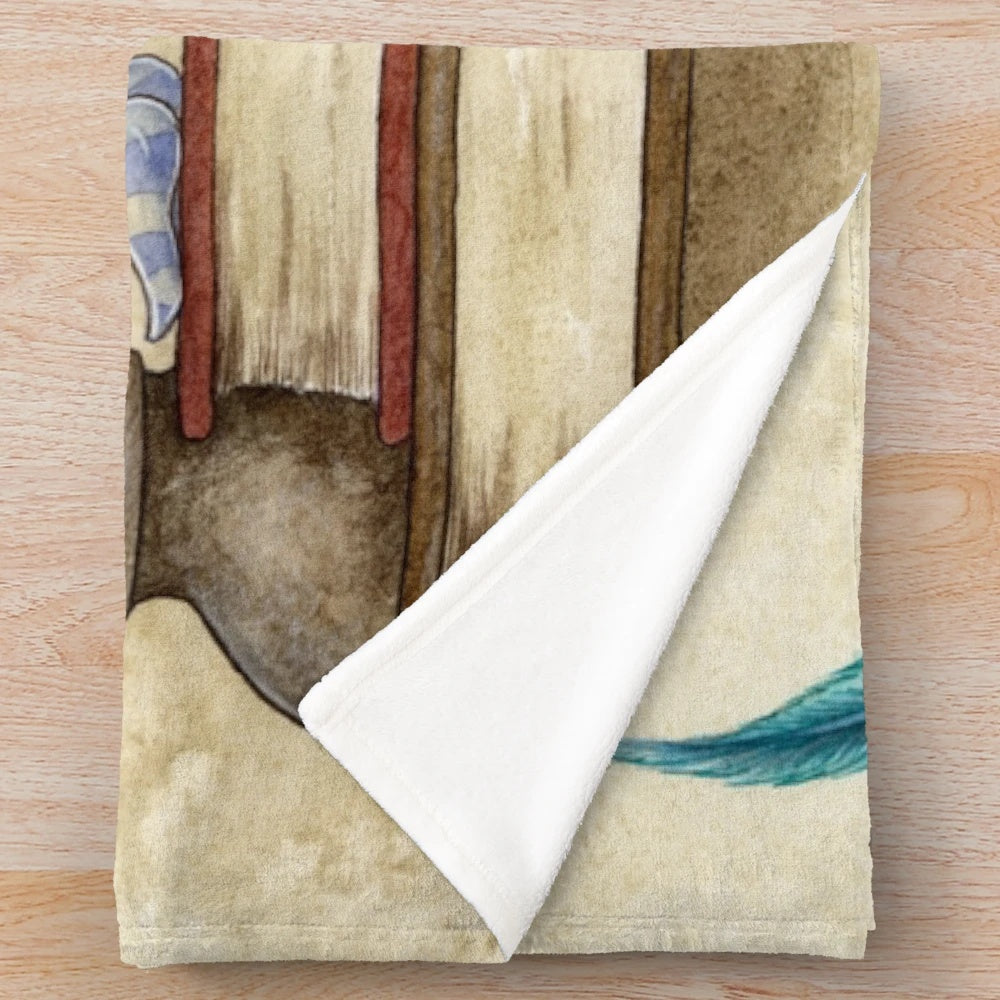 Cozy plush blanket with a fantasy-inspired design
