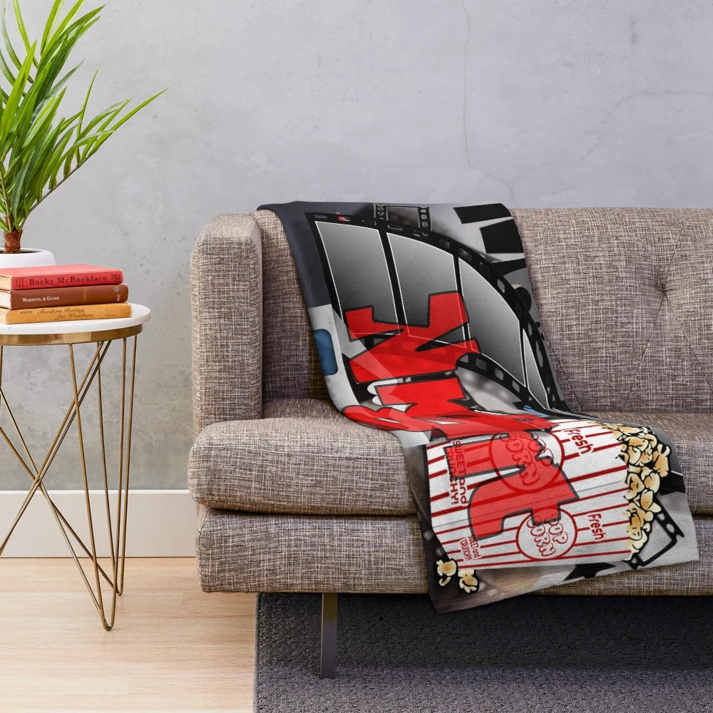 Cozy plush blanket perfect for movie nights at home