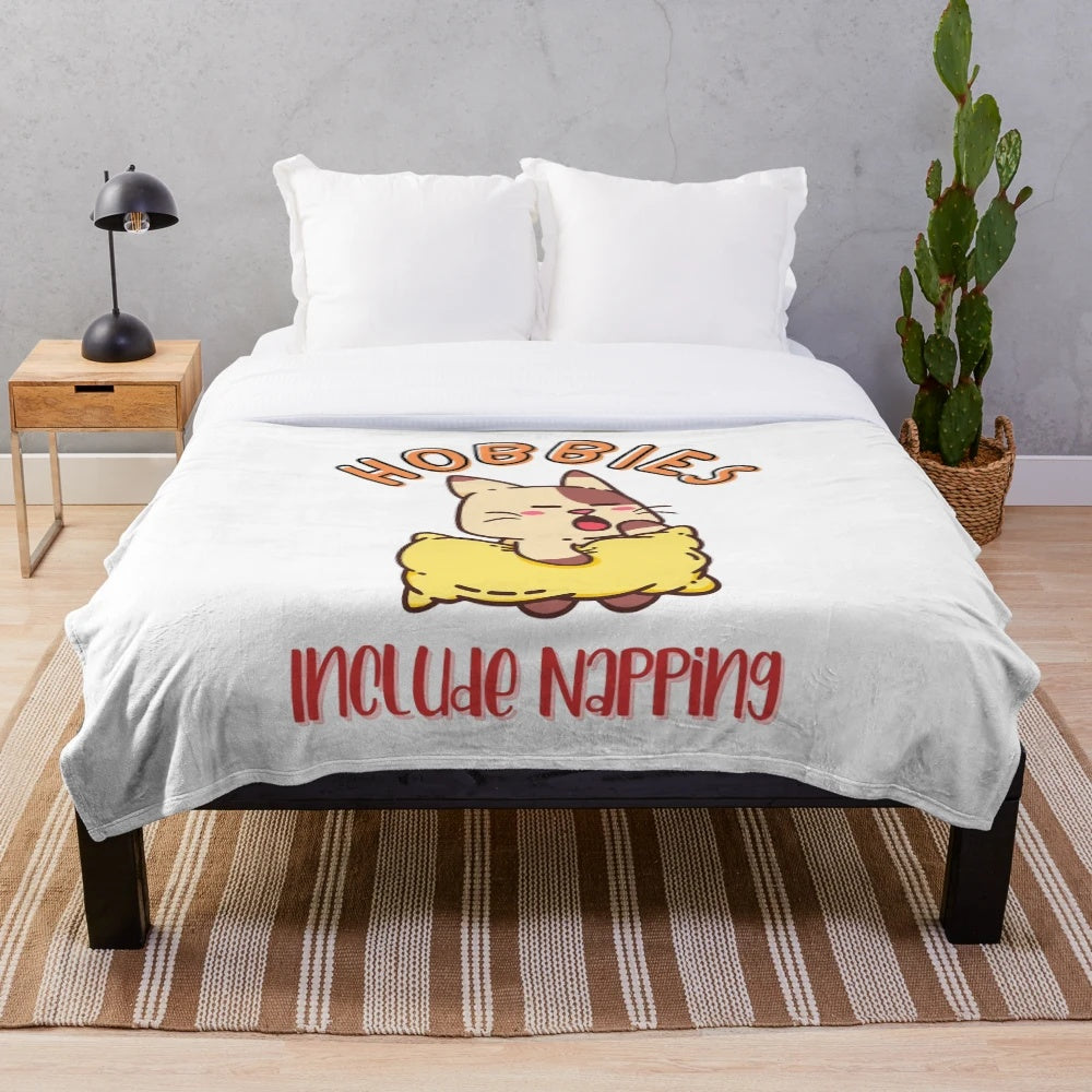 Plush blanket for napping and relaxation