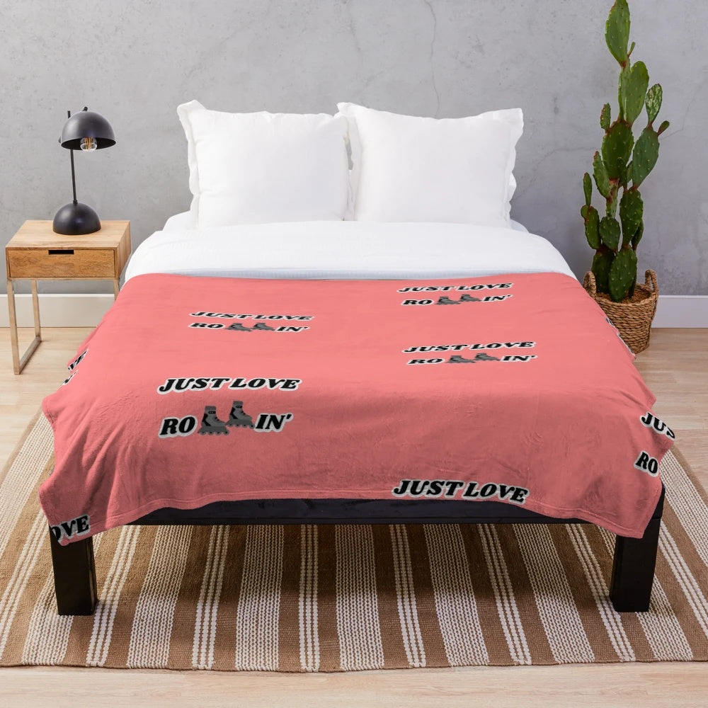 Plush blanket for rollerblading hobbyists