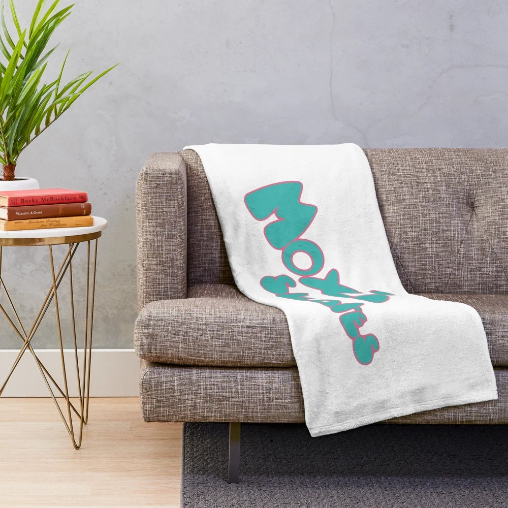 Plush blanket with roller skating design