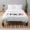 Plush blanket featuring roller skate design