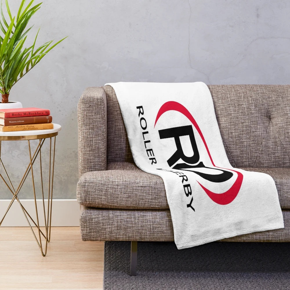 Plush blanket featuring roller skate design