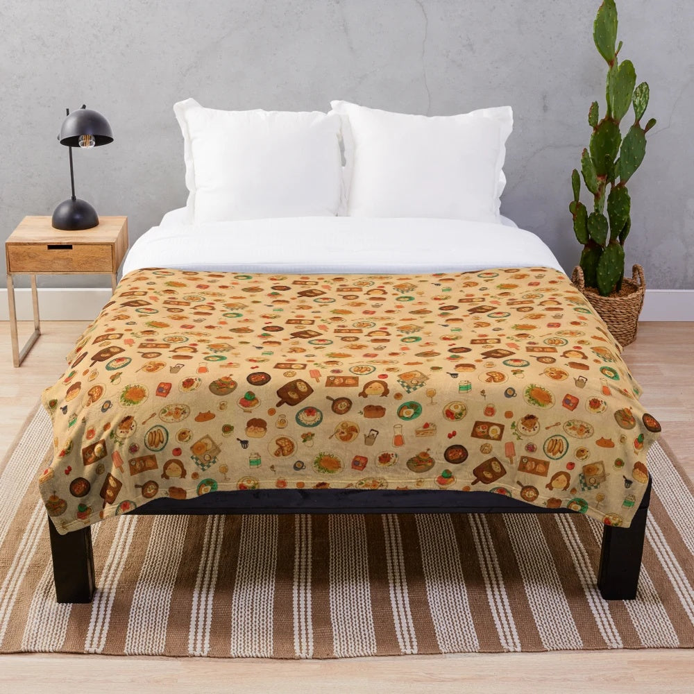 Plush blanket with a cozy and romantic design