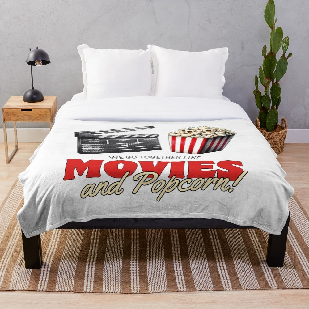 Cozy plush blanket for cinema lovers and romantic movie nights
