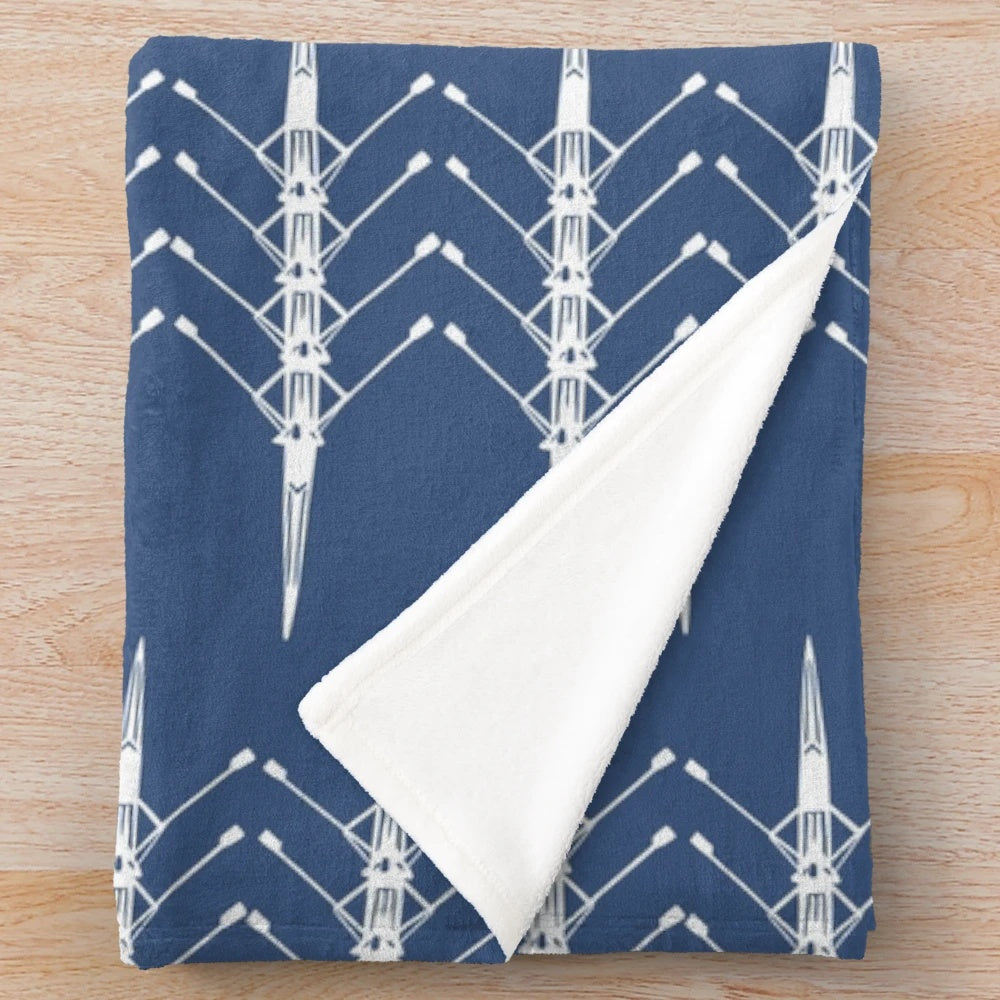 Rowing boat plush blanket