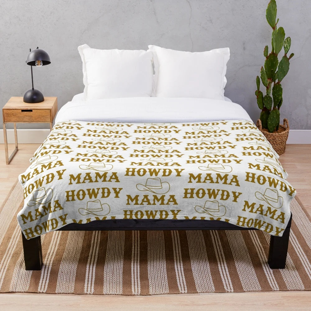 Soft plush blanket in neutral fall colors