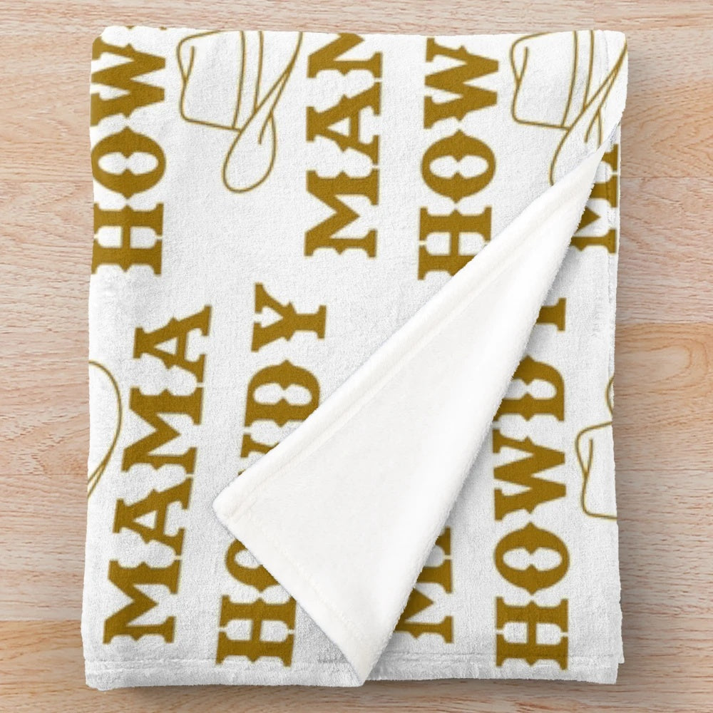 Soft plush blanket in neutral fall colors