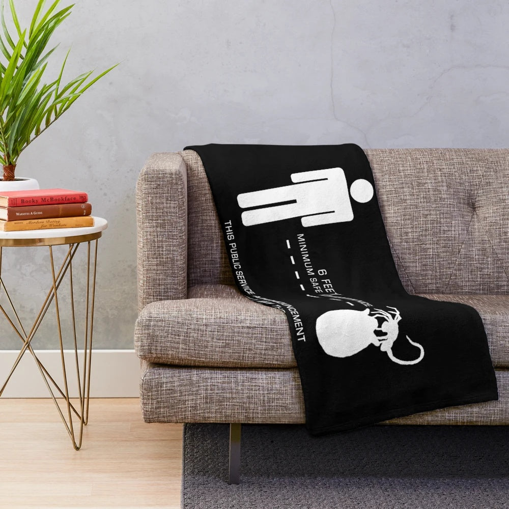 Soft and cozy plush blanket with sci-fi and movie-inspired design