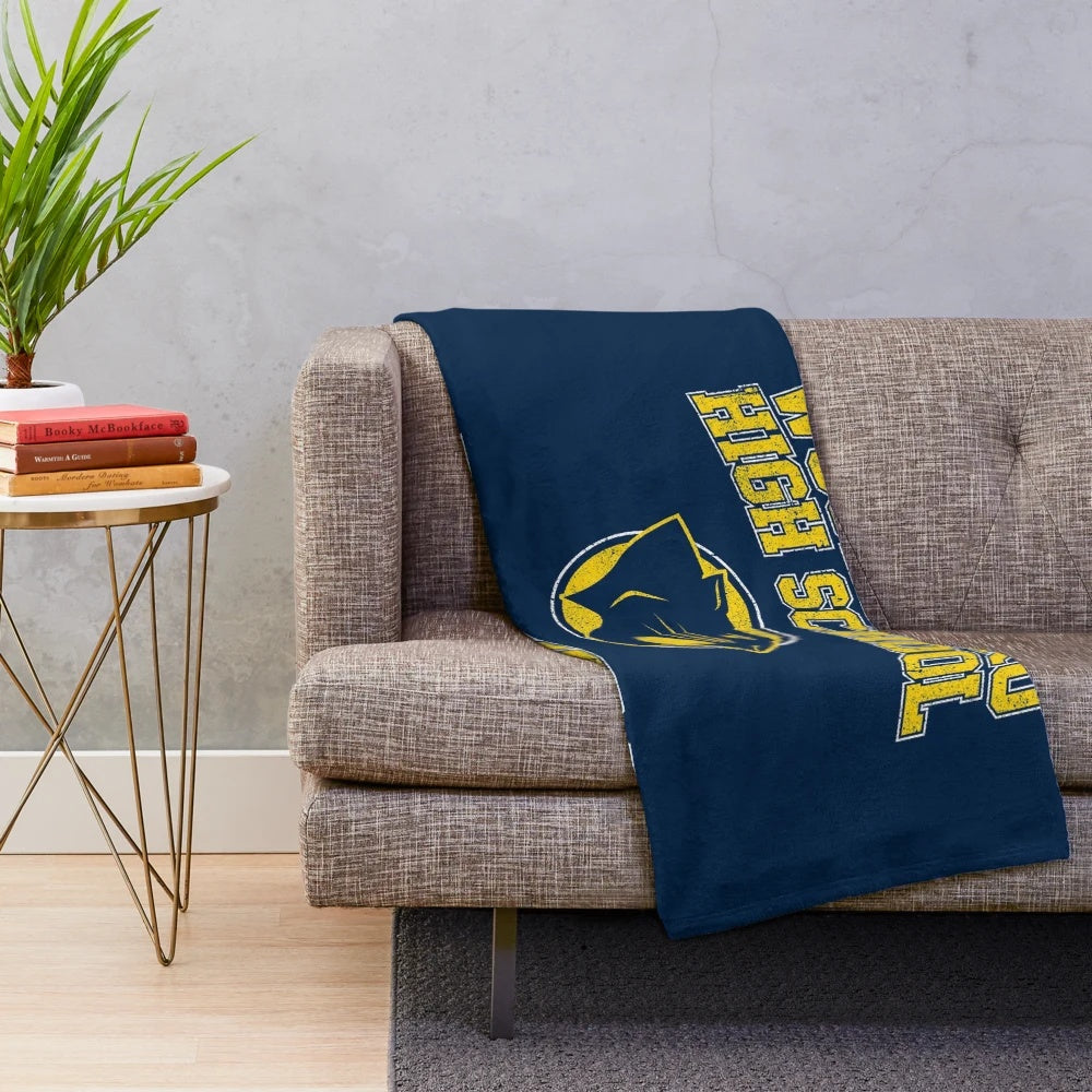 Woodsboro High School Panthers plush blanket for horror movie fans