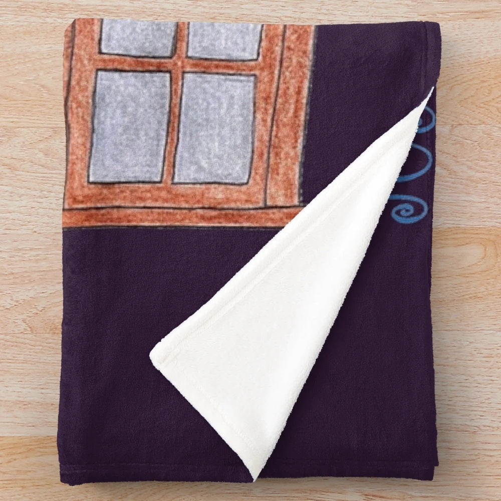 Plush blanket featuring sewing and stitching design
