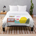 Plush blanket with sewing and stitching design