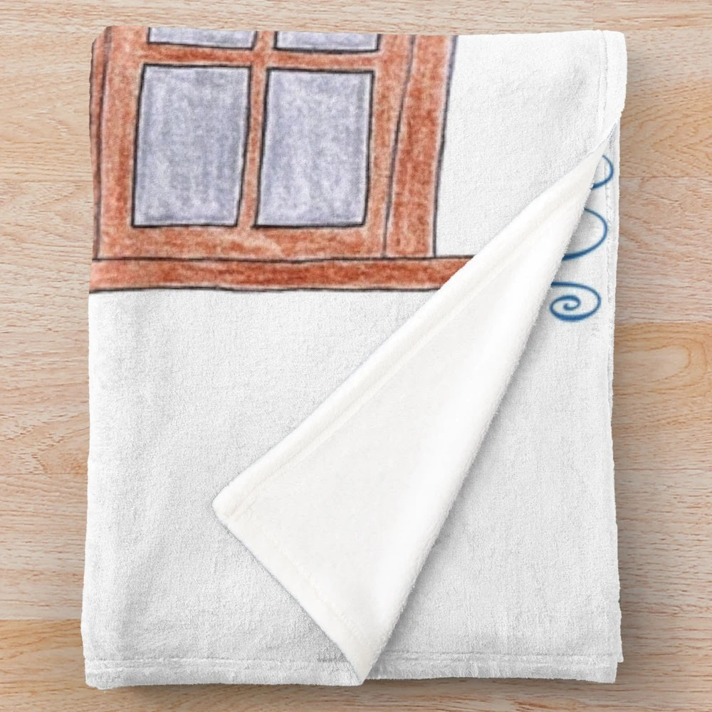 Plush blanket with "Just One More Stitch" text for sewing, stitching, and crafting