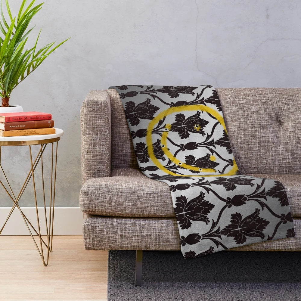 Cozy plush blanket featuring a minimalist Sherlock design