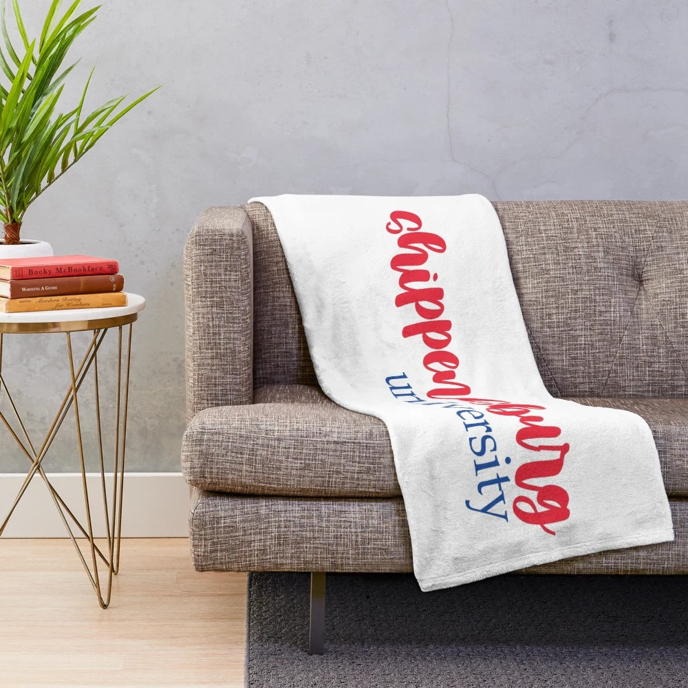 Shippensburg University-themed plush blanket for dorm room decor