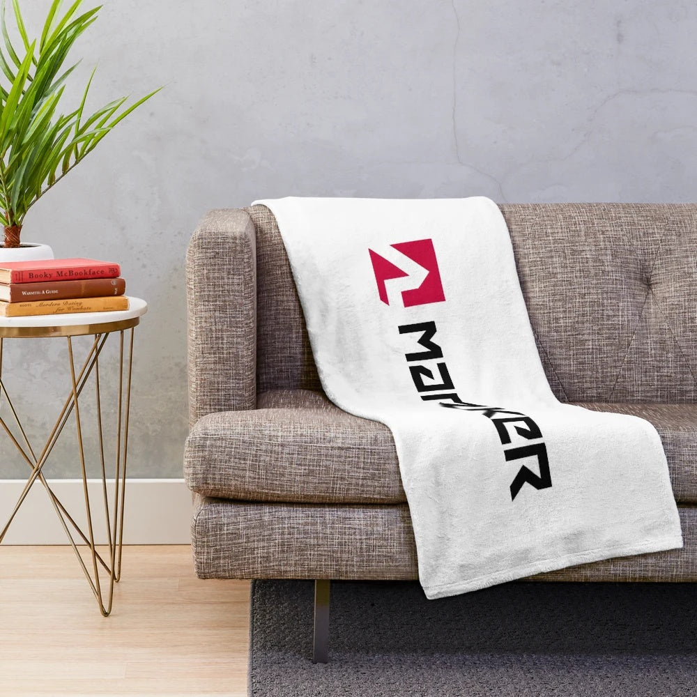 Plush blanket with ski accessory design