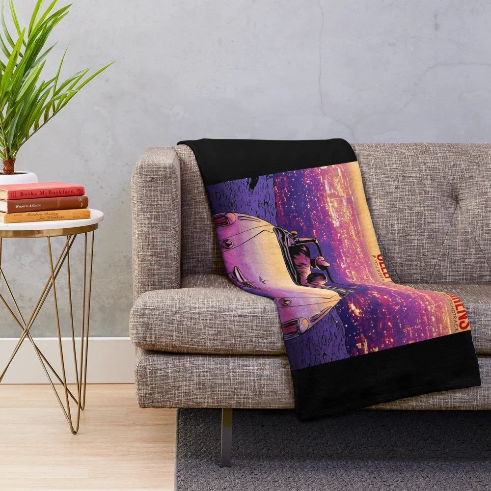Plush blanket featuring Sleeping with Sirens band members and romantic movie aesthetics