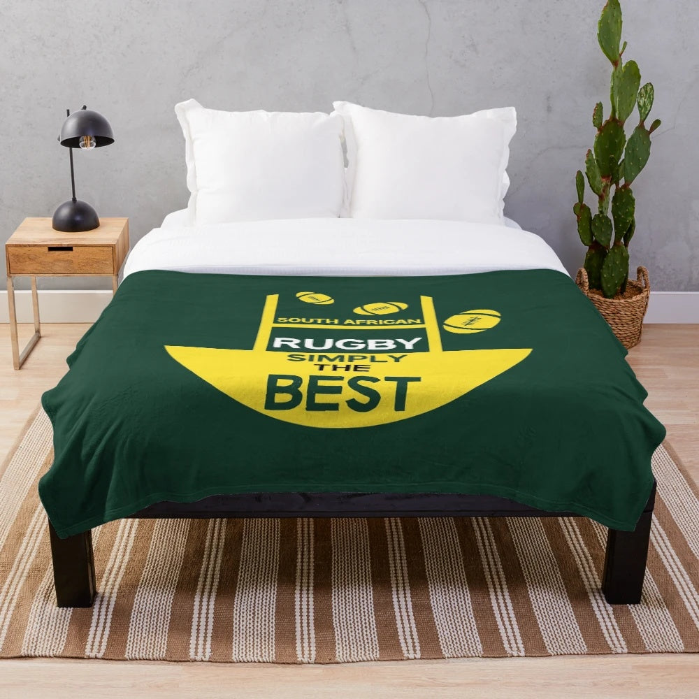 South Africa Rugby Plush Blanket for Rugby Fans