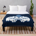 Plush blanket featuring sports and criminal justice design