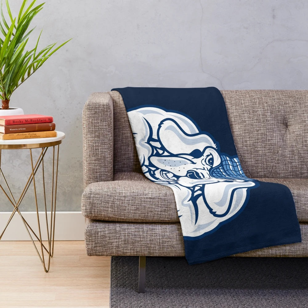 Plush blanket featuring sports and criminal justice design