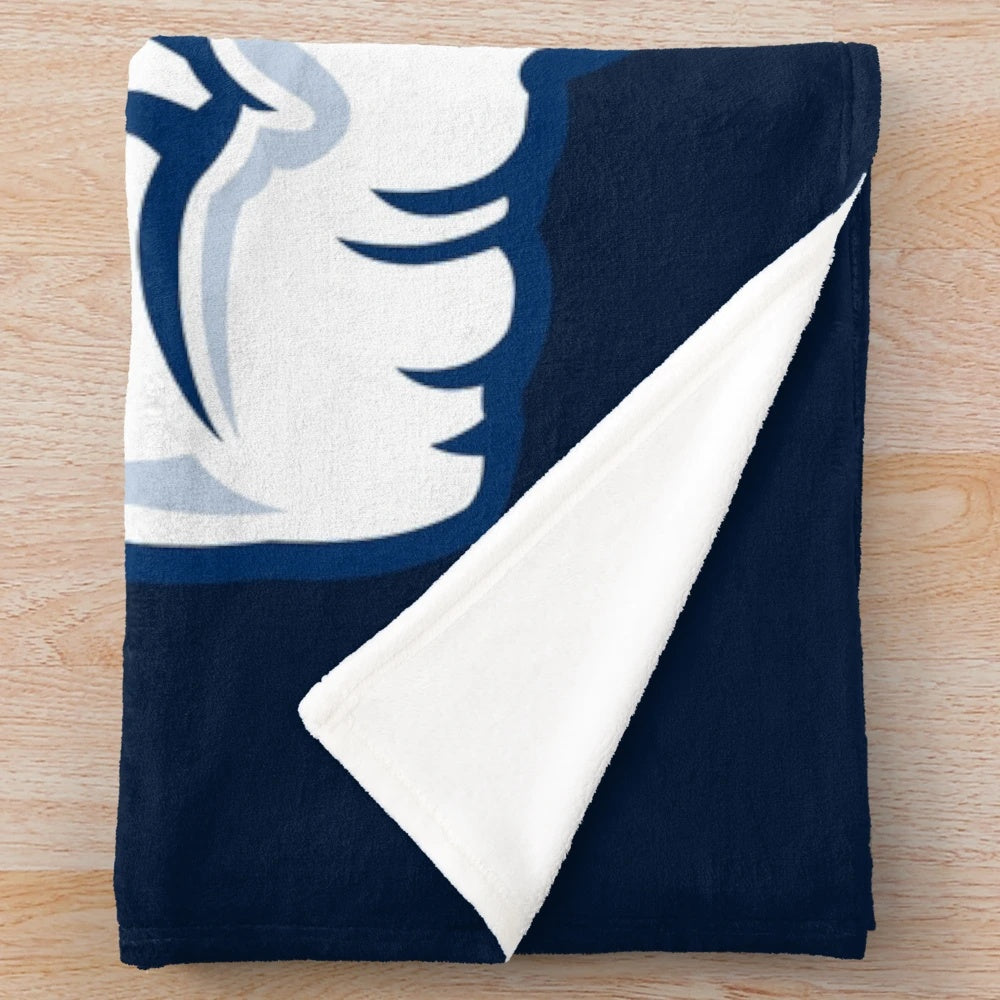 Plush blanket featuring sports and criminal justice design