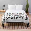 Soft and comfortable plush blanket featuring Stranger Things themed design