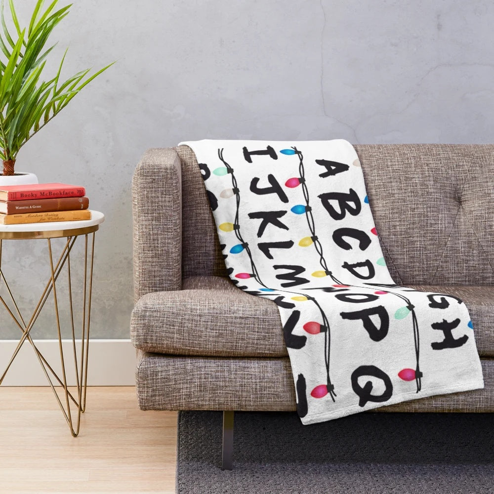 Soft and comfortable plush blanket featuring Stranger Things themed design