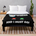 Plush blanket with a funny swimming quote and design