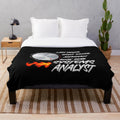 Cozy plush blanket with a funny systems analyst graphic