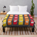 Soft and cozy plush blanket with spicy taco-inspired design