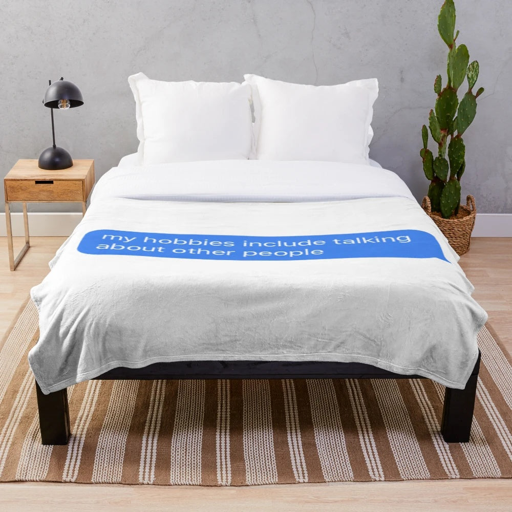Soft and plush blanket for talking and gossiping