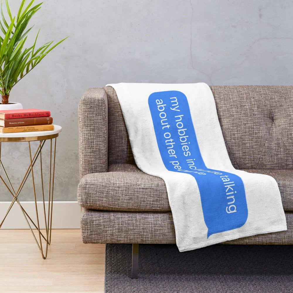 Soft and plush blanket for talking and gossiping