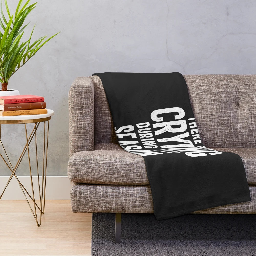 Soft and comfy plush blanket with "There is No Crying in Tax Season" text, perfect for tax accountants and CPAs